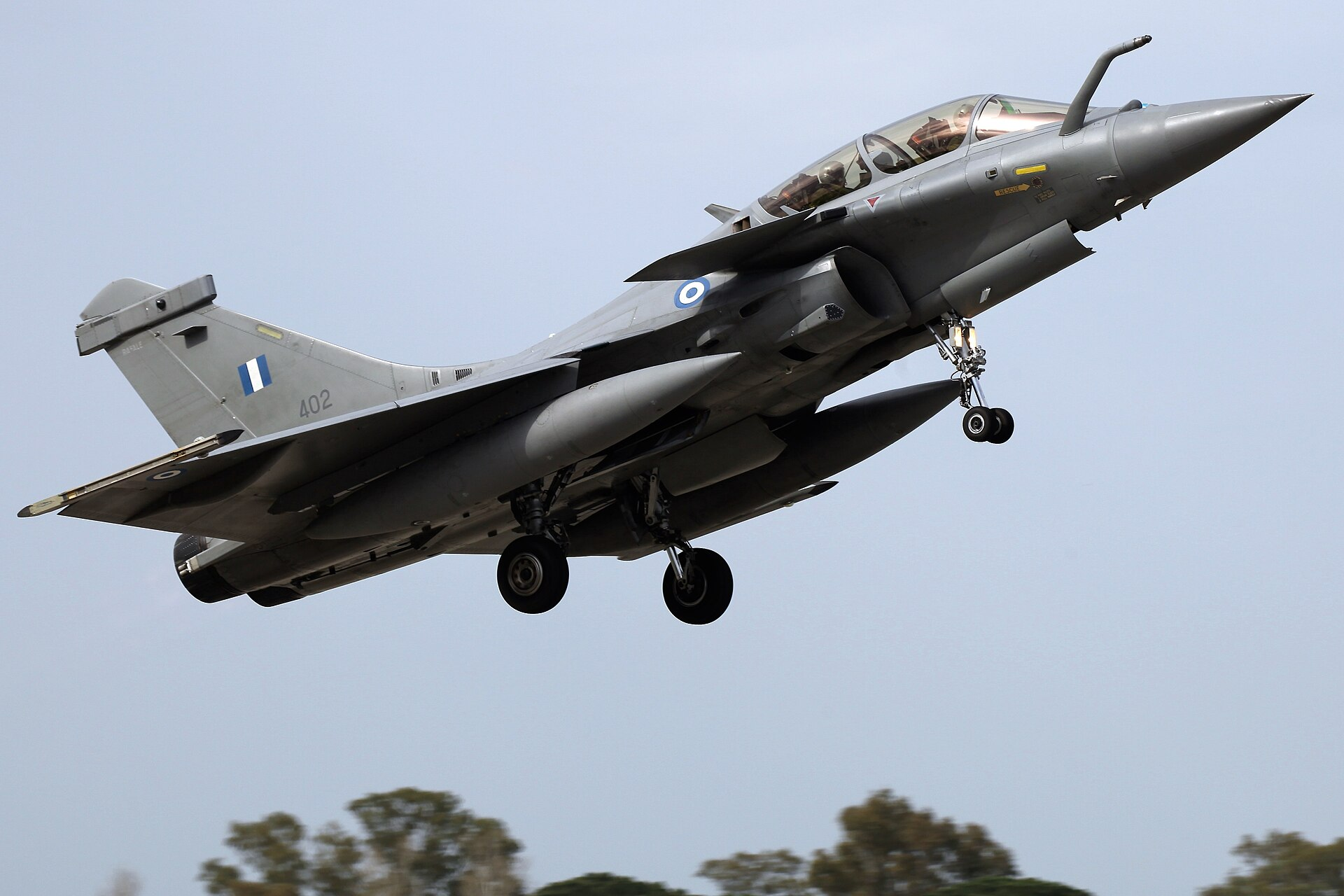 Hellenic Air Force Rafale 402. Archive photograph.